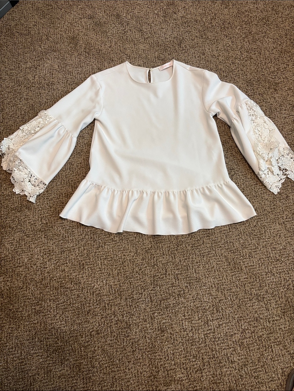 See By Chloé Cream Scoop Neck Blouse 36